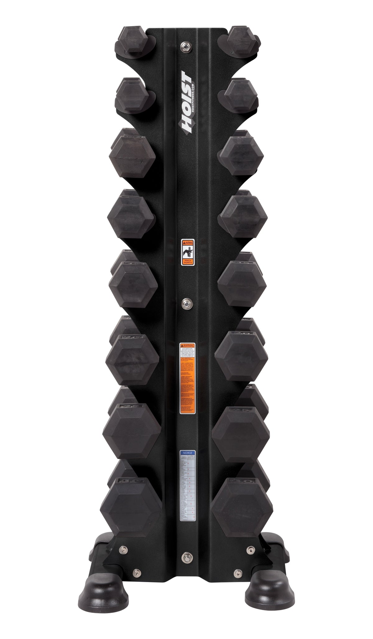 8 Pair Vertical Hex Dumbbell Rack (Dumbbells Not Included)