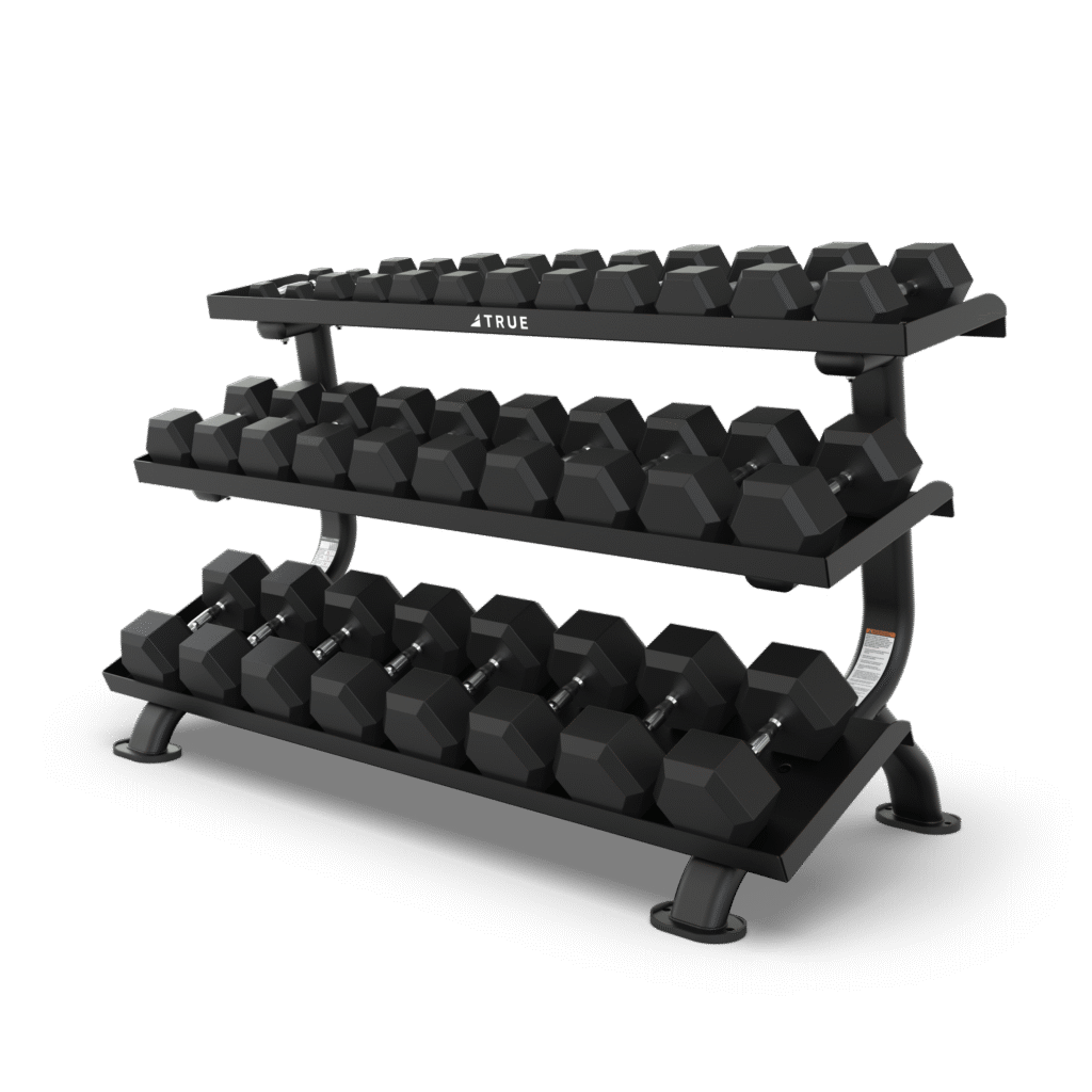 SF1075 3-TIER FLAT TRAY DUMBBELL RACK (5-75 LB)