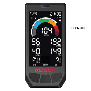 Keiser Studio Display showing Ride by Color FTP zones product view