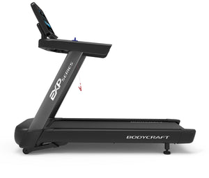 Bodycraft T1100 commercial treadmill, side view product view