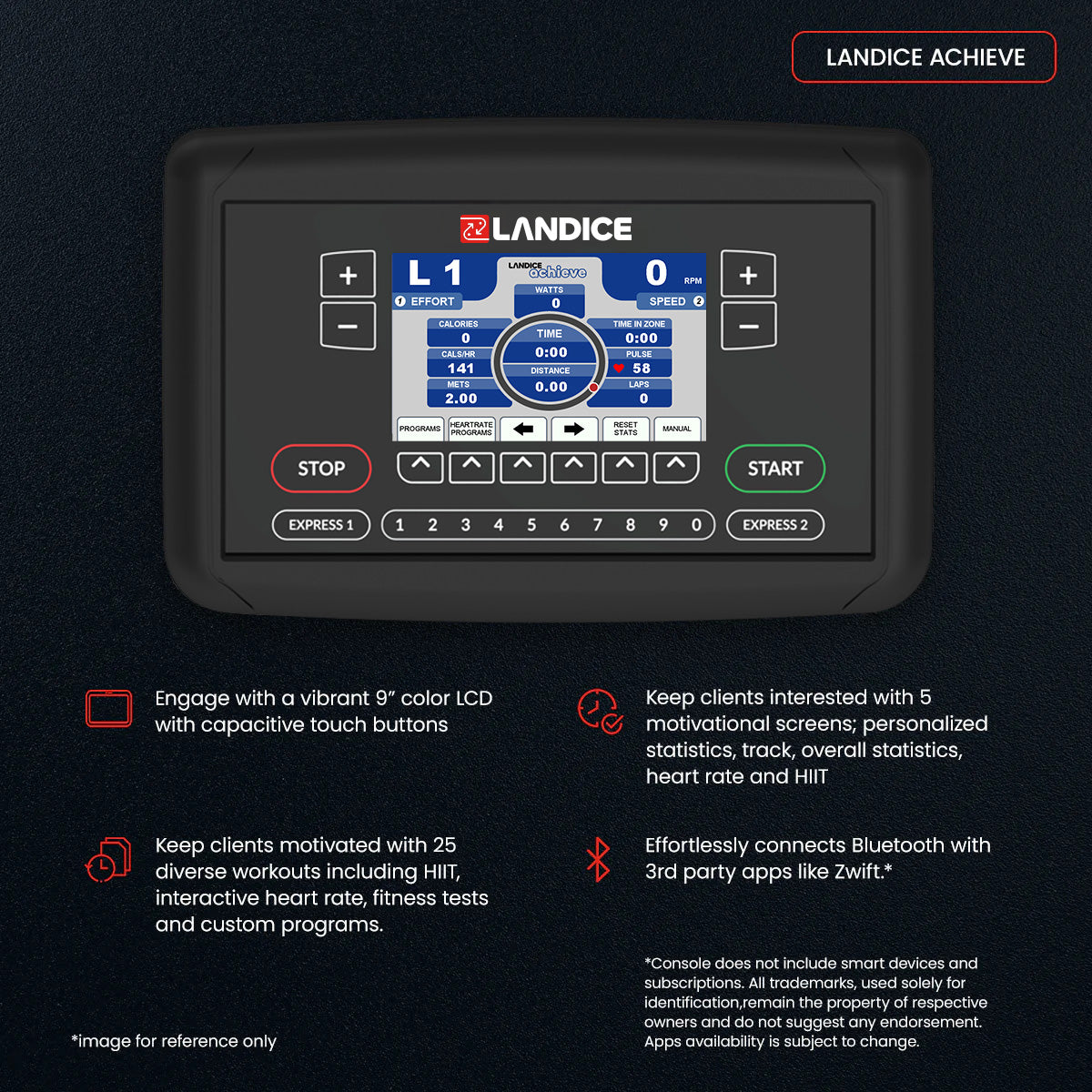 U9 Upright Bike - Landice Achieve