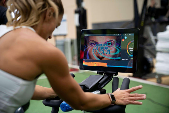 Stages Solo commercial interactive bike in a fitness facility